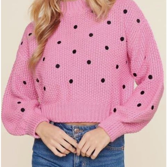 Daniela Knit Polka Dot Sweater 🩷 Small - Picture 3 of 8